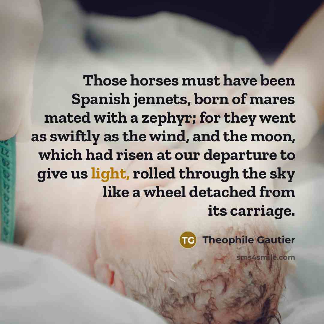 “Those horses must have been Spanish jennets, born of mares…” quote by Theophile Gautier