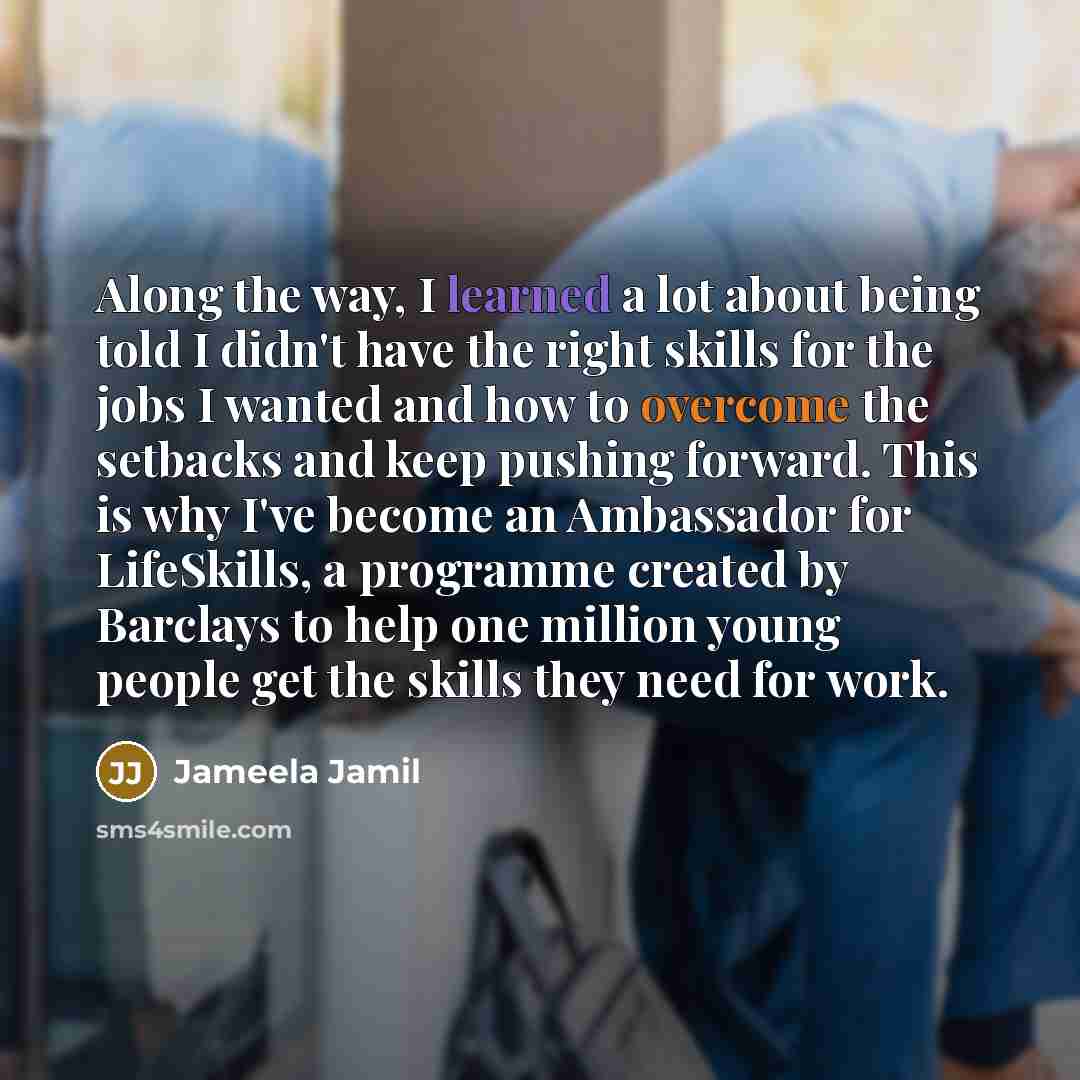 “Along the way, I learned a lot about being told…” quote by Jameela Jamil