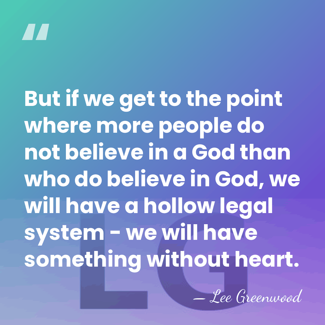 But if we get to the point where more people do not&hellip; - Lee Greenwood