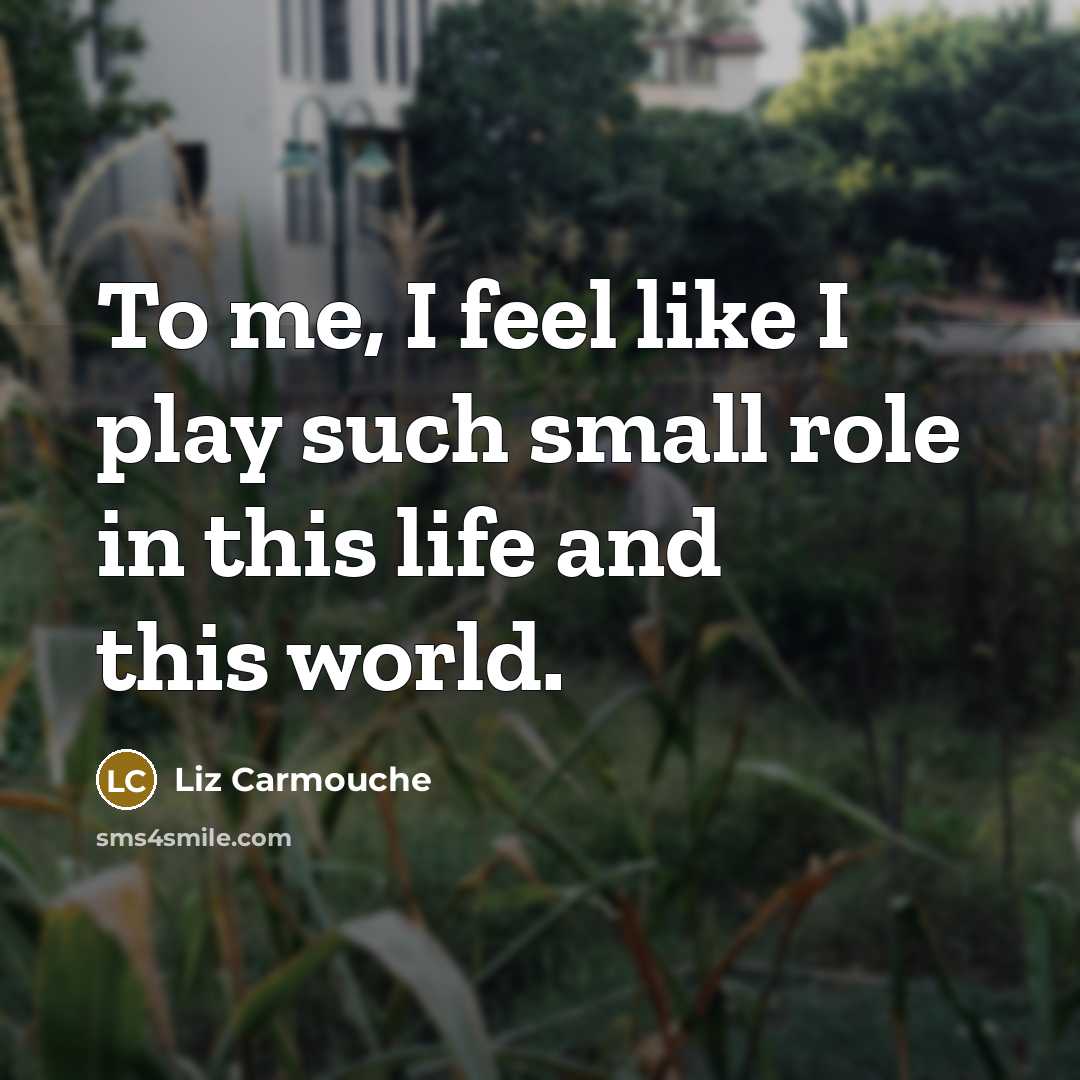 “To me, I feel like I play such small role…” quote by Liz Carmouche