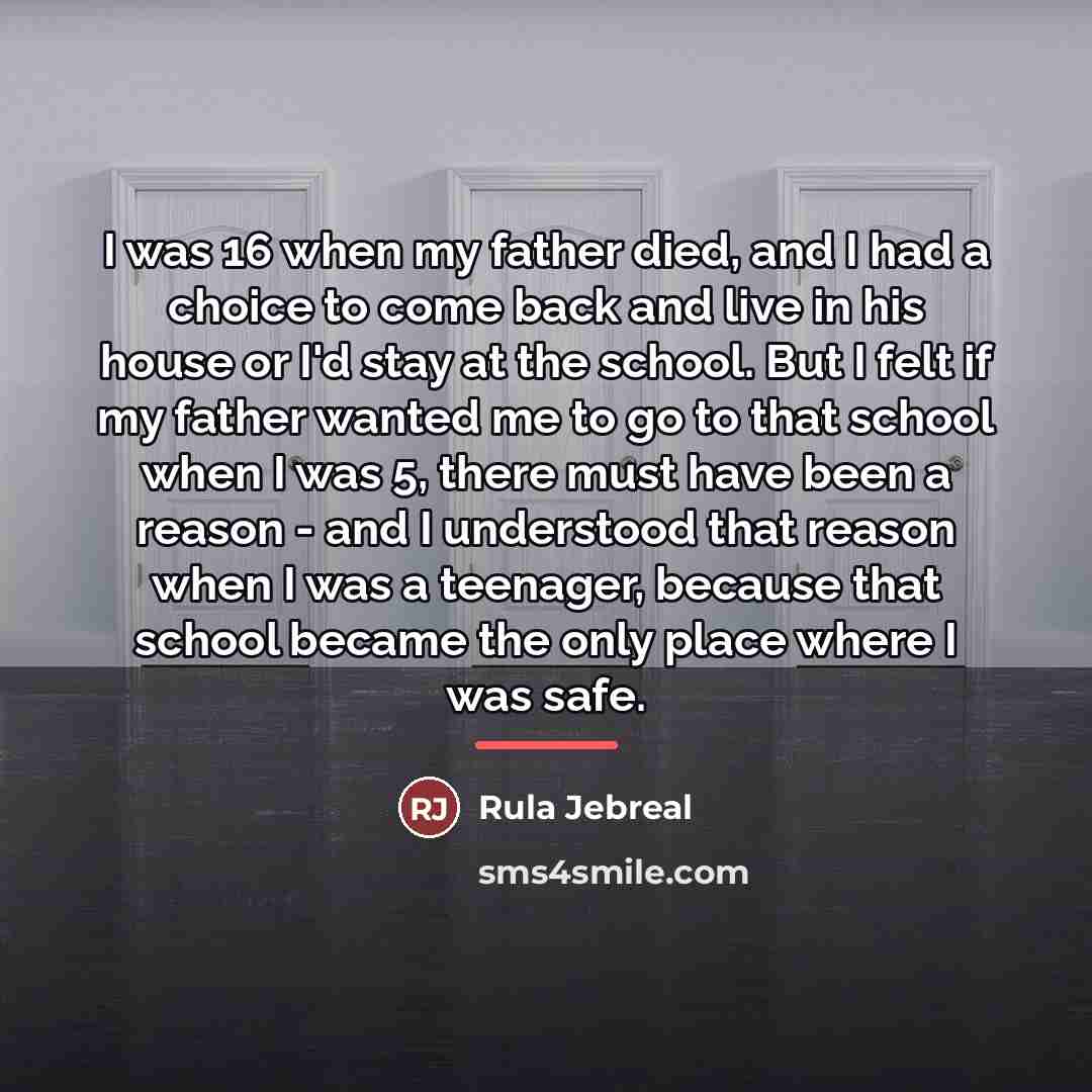 “I was 16 when my father died, and I had…” quote by Rula Jebreal