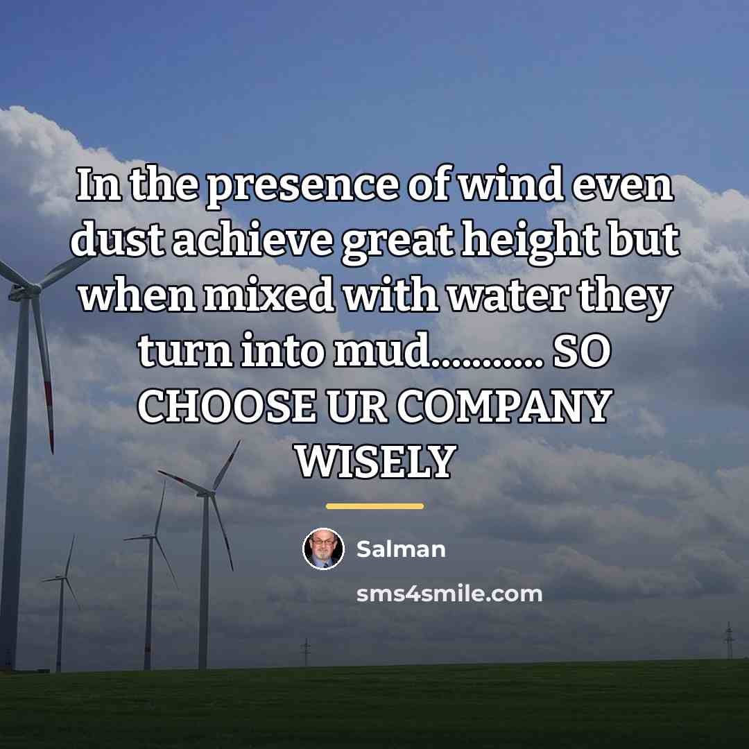 “In the presence of wind even dust achieve great height…” quote by Anonymous