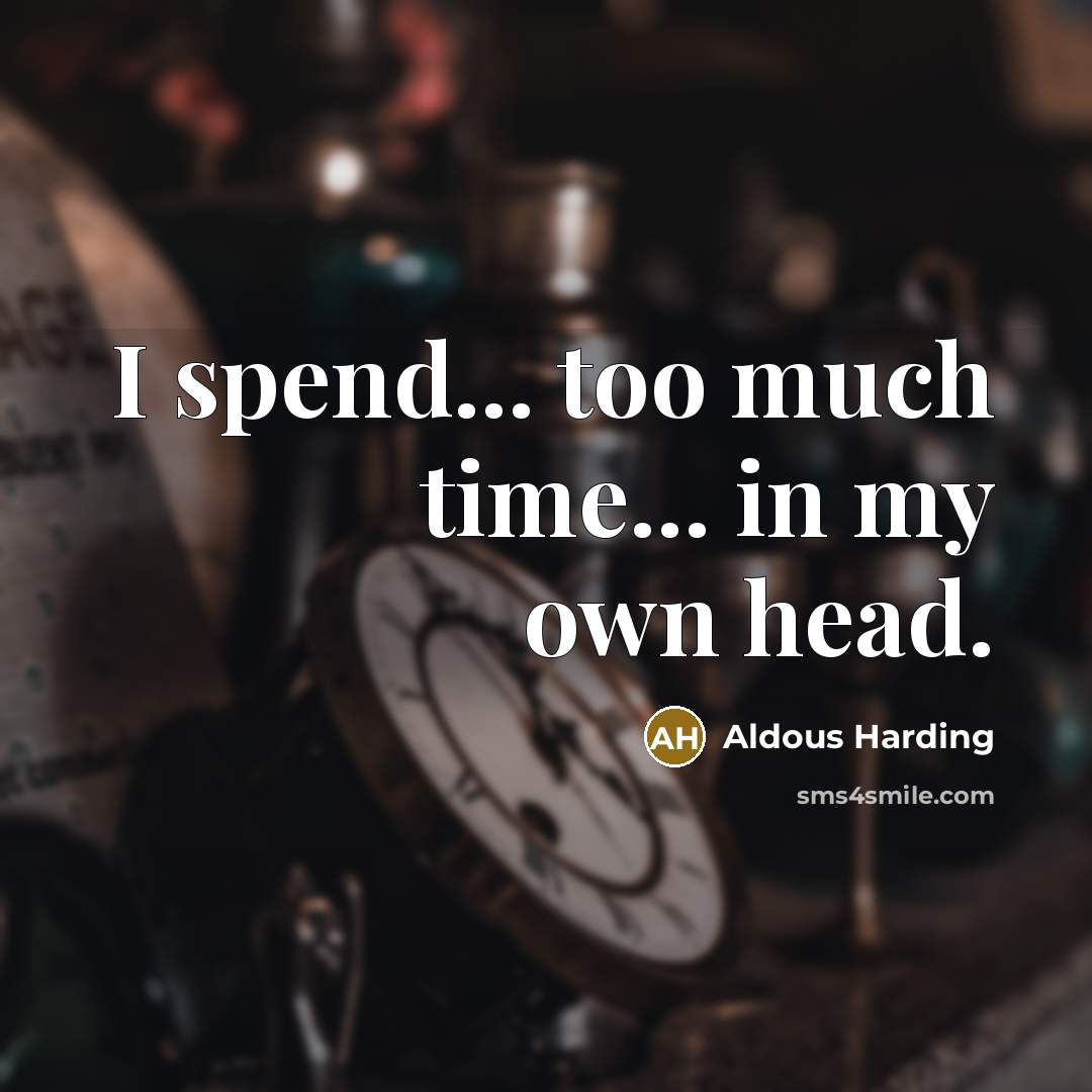 “I spend... too much time... in my own head.…” quote by Aldous Harding
