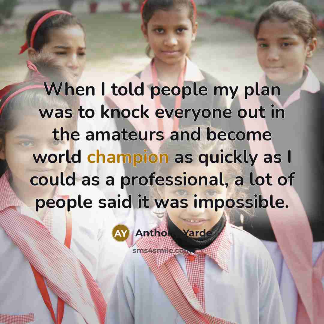 “When I told people my plan was to knock everyone…” quote by Anthony Yarde
