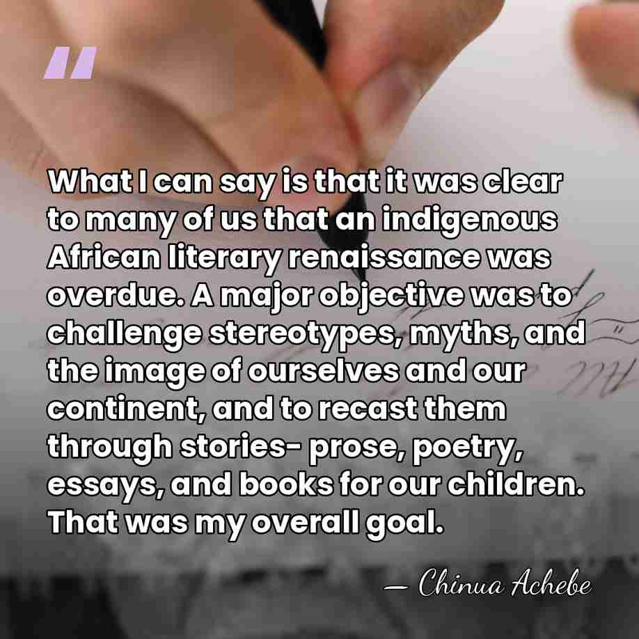 What I can say is that it was clear to many of&hellip; - Chinua Achebe