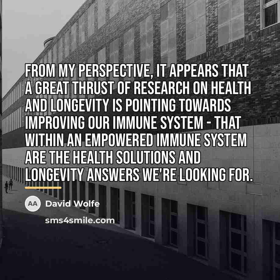 “From my perspective, it appears that a great thrust of…” quote by David Wolfe