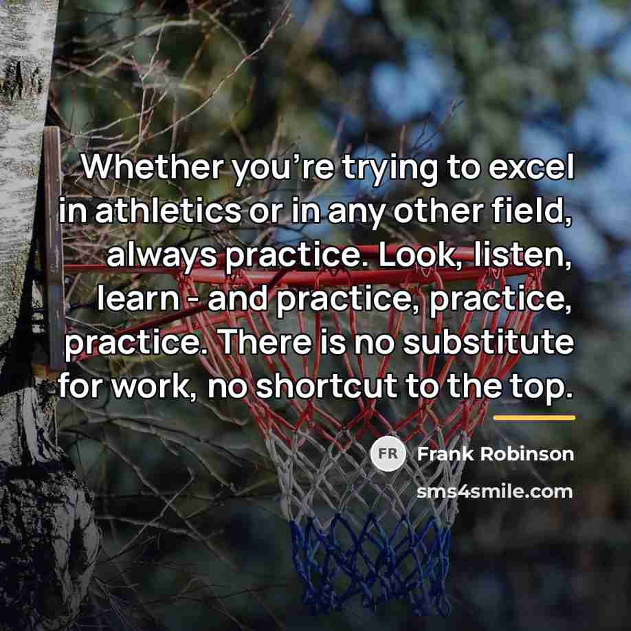 “Whether you're trying to excel in athletics or in any…” quote by Frank Robinson