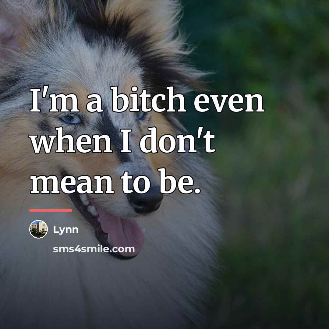 “I'm a bitch even when I don't mean to be.…” quote by Lynn