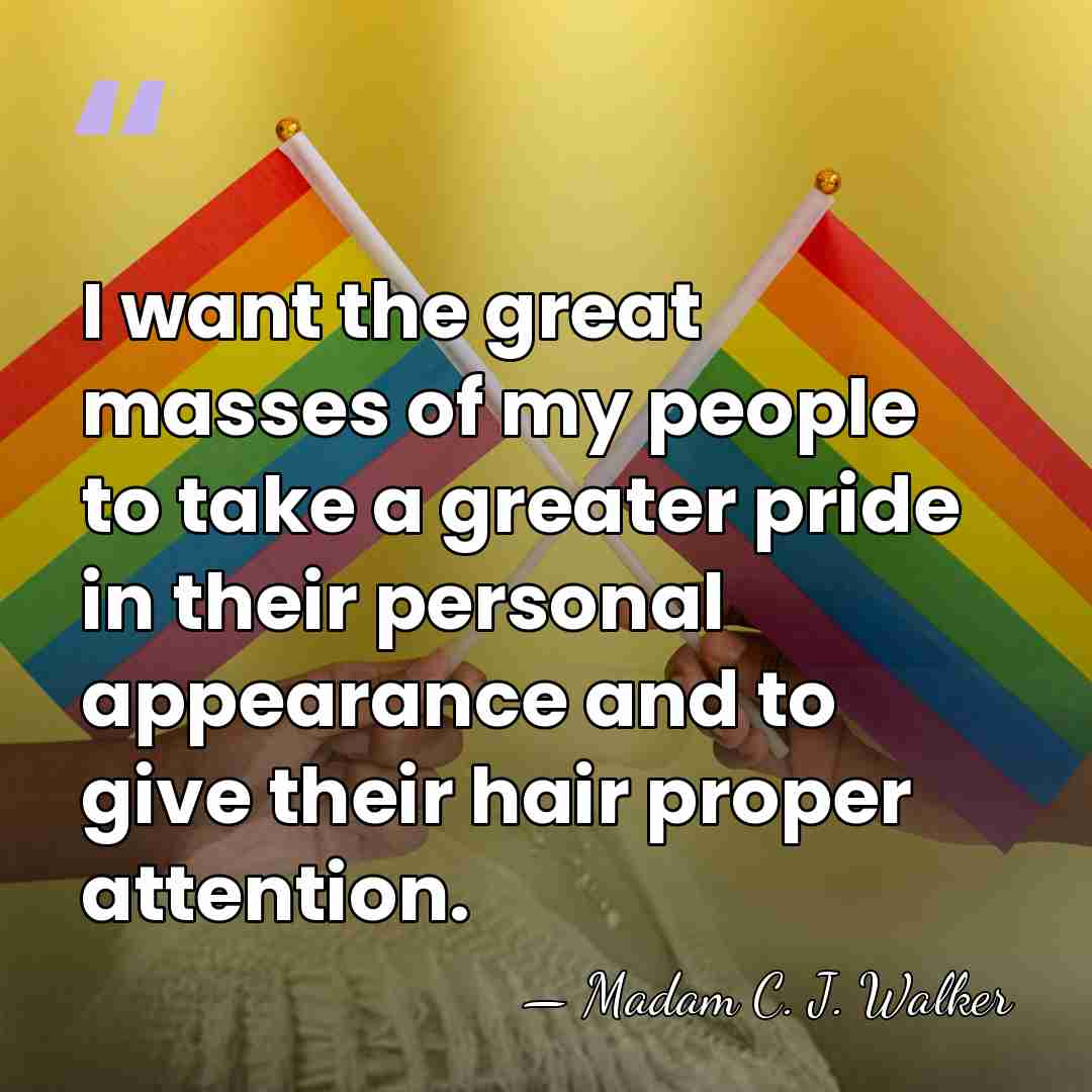 I want the great masses of my people to take a greater&hellip; - Madam C. J. Walker