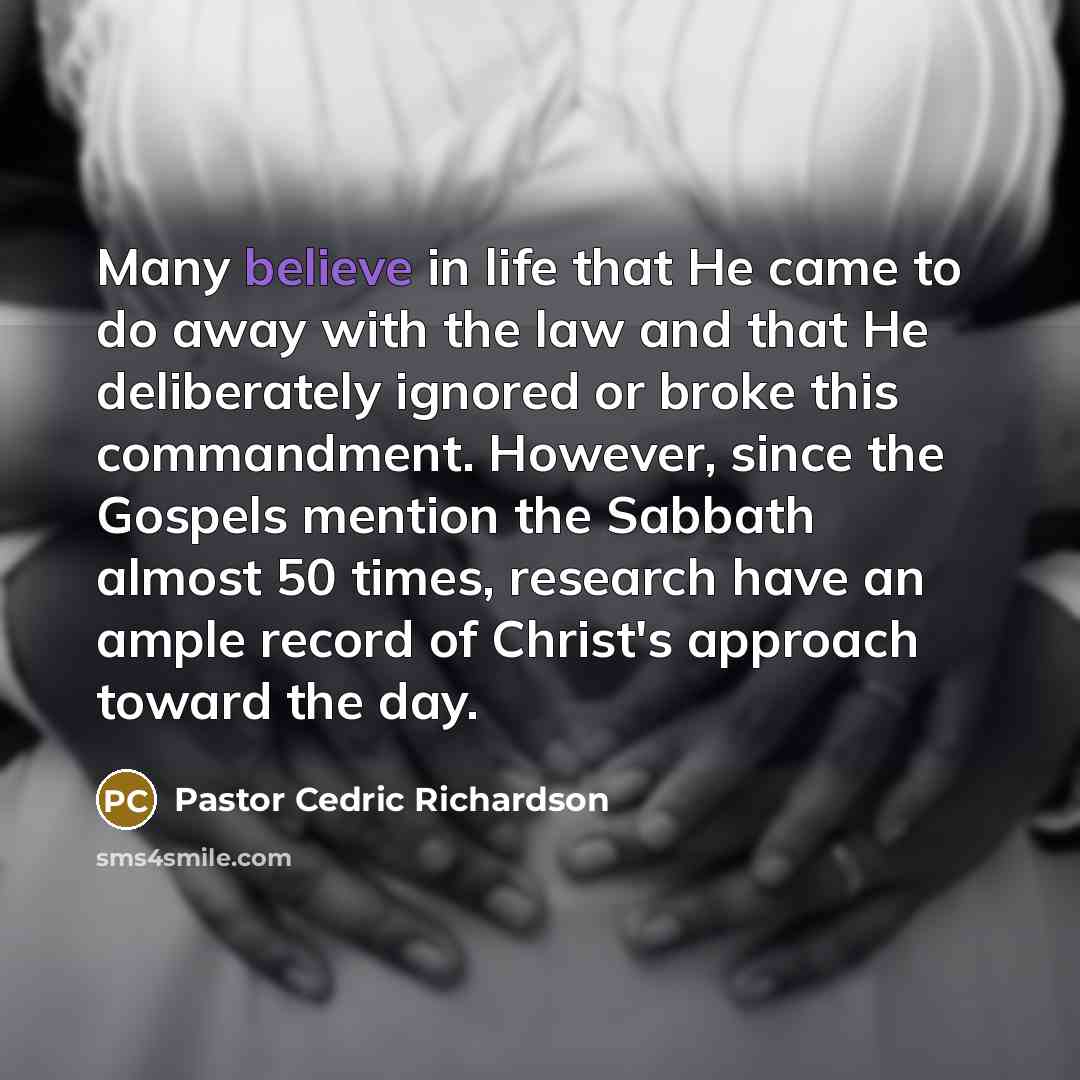 “Many believe in life that He came to do away…” quote by Pastor Cedric Richardson