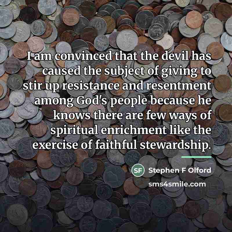 “I am convinced that the devil has caused the subject…” quote by Stephen F Olford