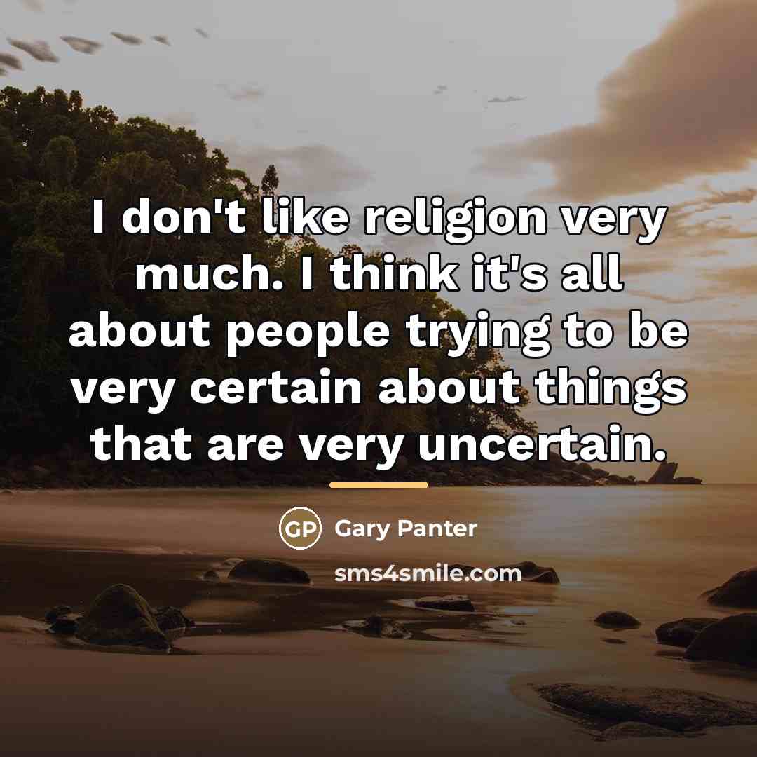 “I don't like religion very much. I think it's all…” quote by Gary Panter