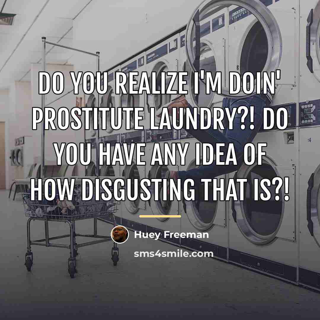 “Do you realize I'm doin' prostitute laundry?! Do you have…” quote by Huey Freeman