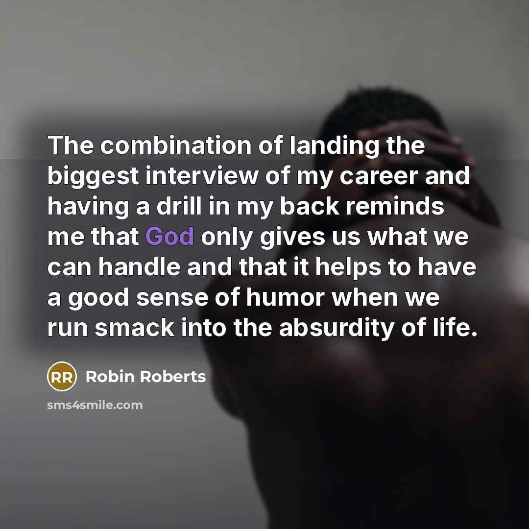 “The combination of landing the biggest interview of my career…” quote by Robin Roberts