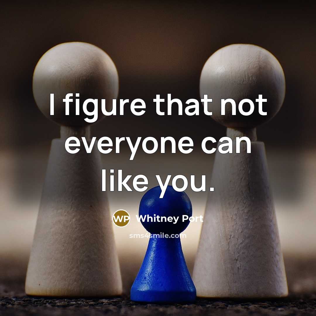 “I figure that not everyone can like you.…” quote by Whitney Port