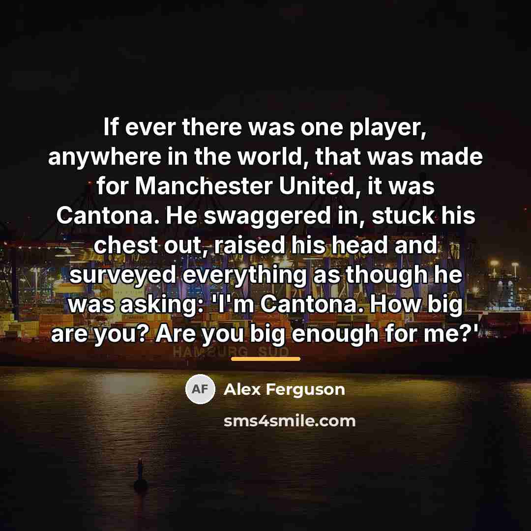 “If ever there was one player, anywhere in the world,…” quote by Alex Ferguson