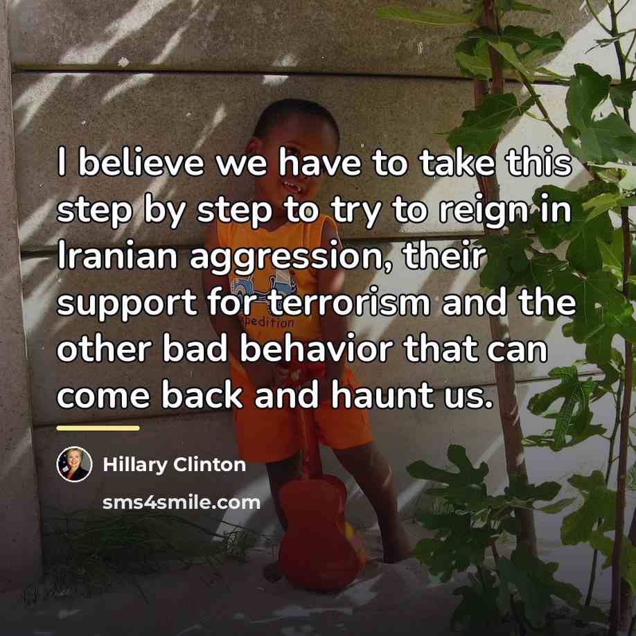 “I believe we have to take this step by step…” quote by Hillary Clinton