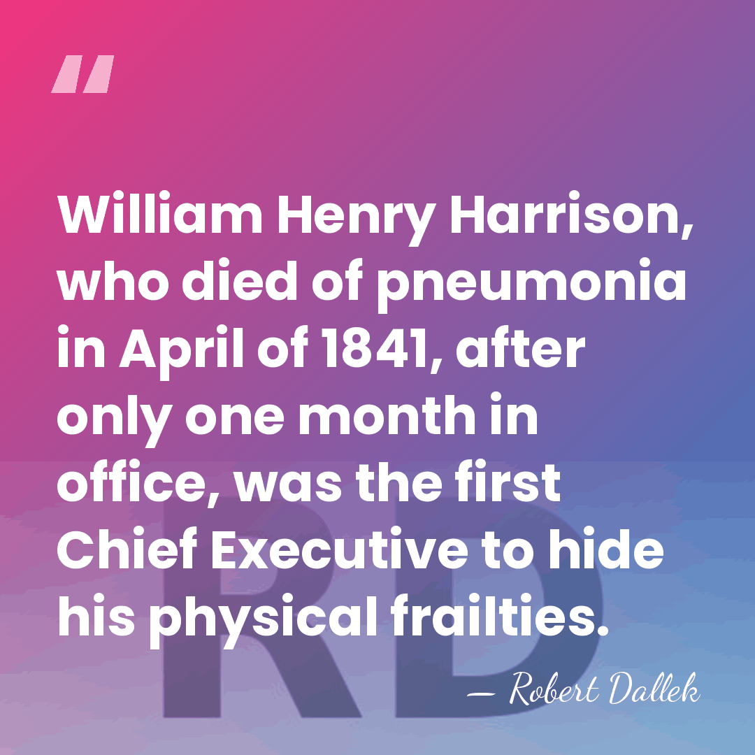 William Henry Harrison, who died of pneumonia in April of 1841, after&hellip; - Robert Dallek