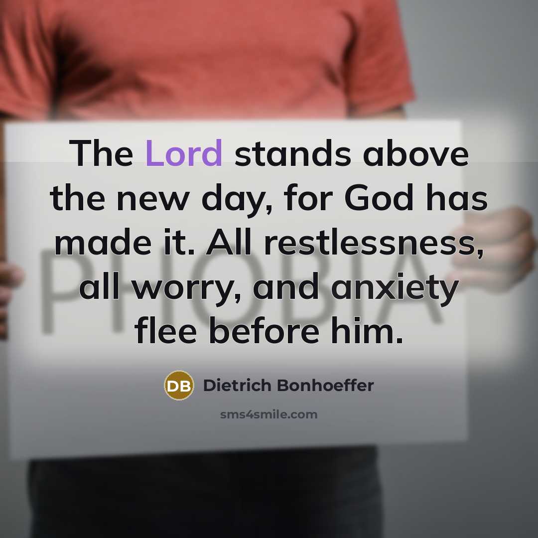 “The Lord stands above the new day, for God has…” quote by Dietrich Bonhoeffer