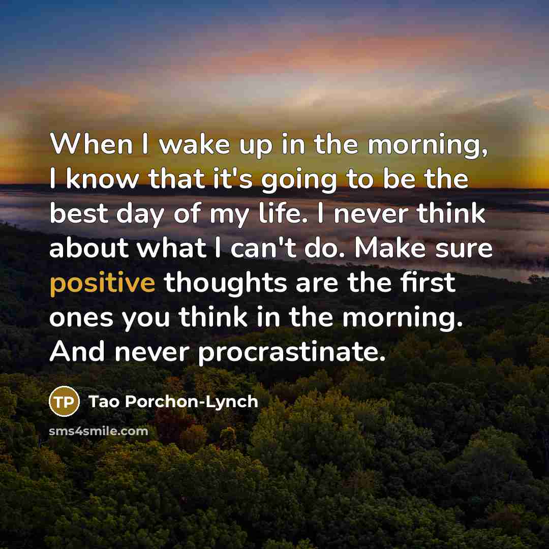 “When I wake up in the morning, I know that…” quote by Tao Porchon-Lynch