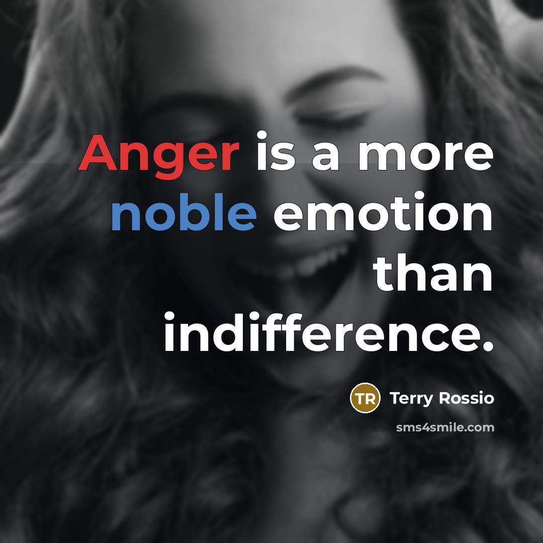 “Anger is a more noble emotion than indifference.” quote by Terry Rossio