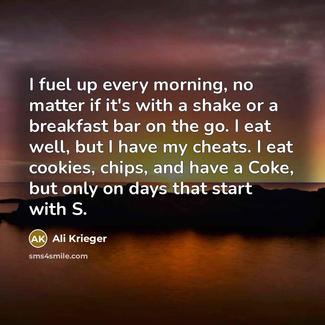 “I fuel up every morning, no matter if it's with…” quote by Ali Krieger