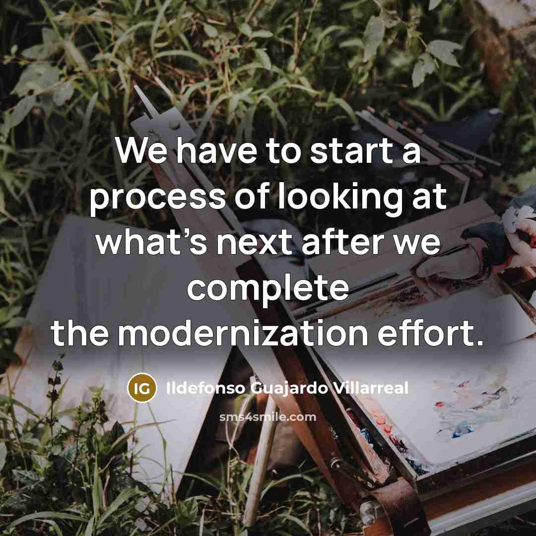 “We have to start a process of looking at what's…” quote by Ildefonso Guajardo Villarreal