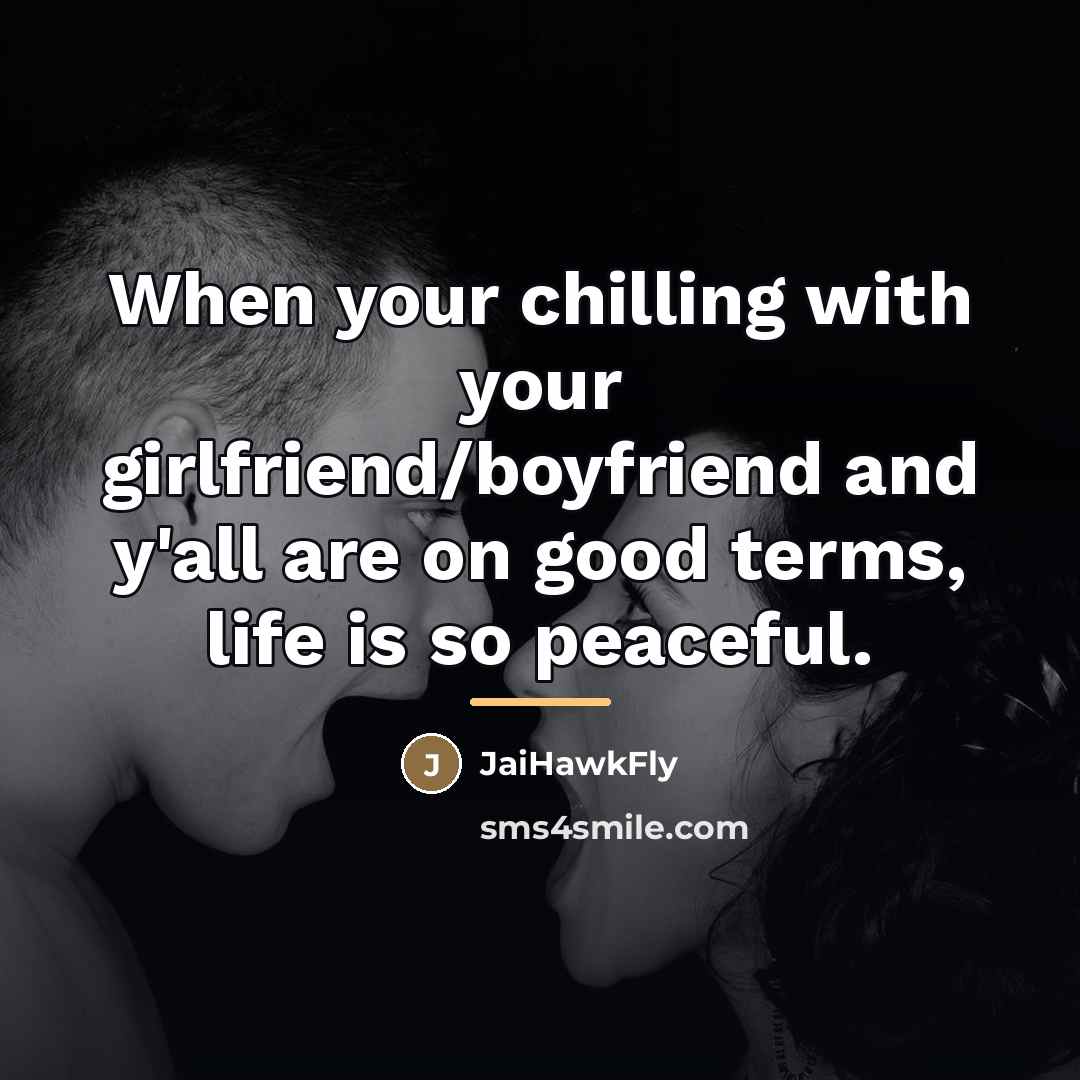 “When your chilling with your girlfriend/boyfriend and y'all are on…” quote by JaiHawkFly