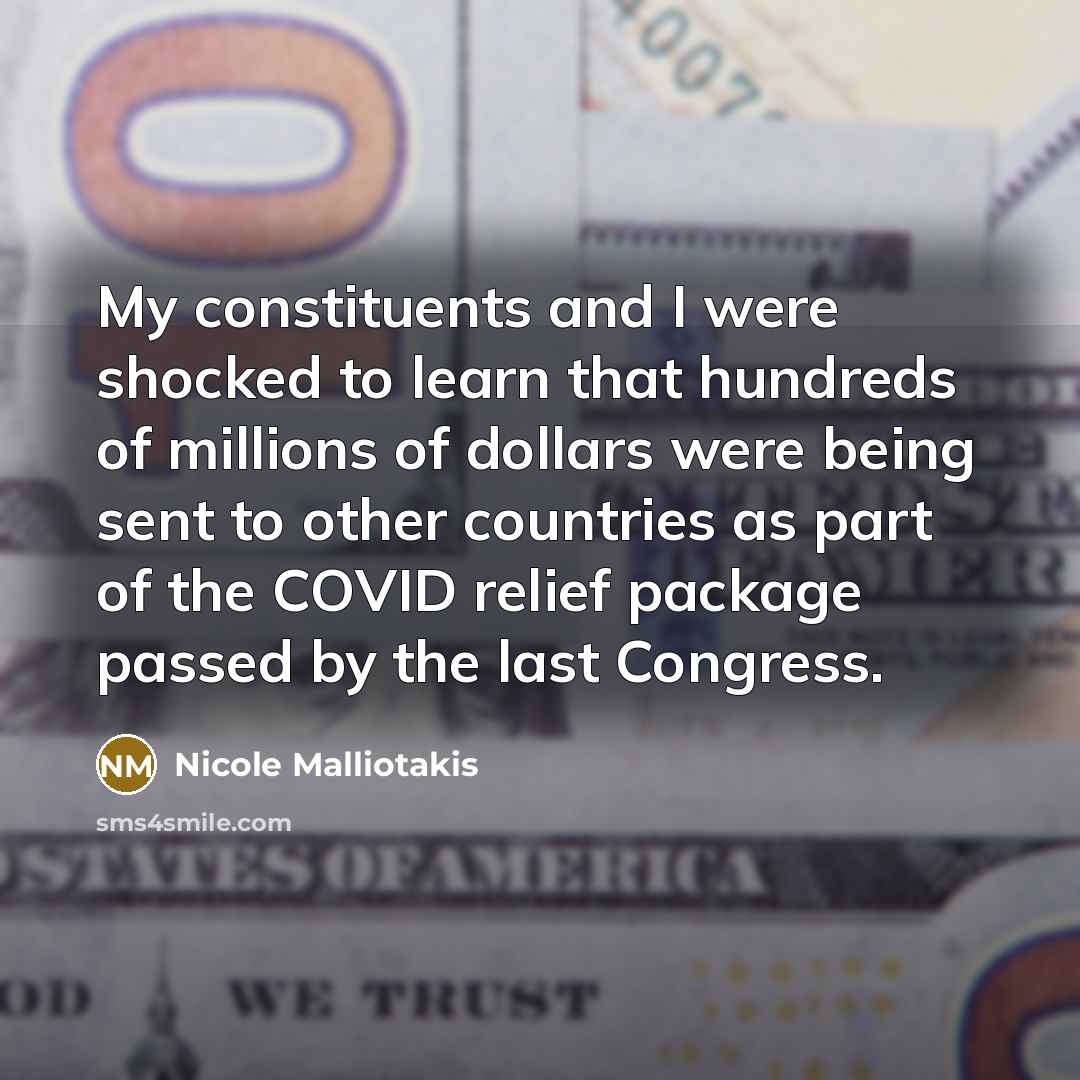 “My constituents and I were shocked to learn that hundreds…” quote by Nicole Malliotakis