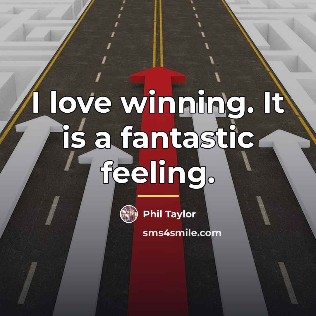 “I love winning. It is a fantastic feeling.…” quote by Phil Taylor