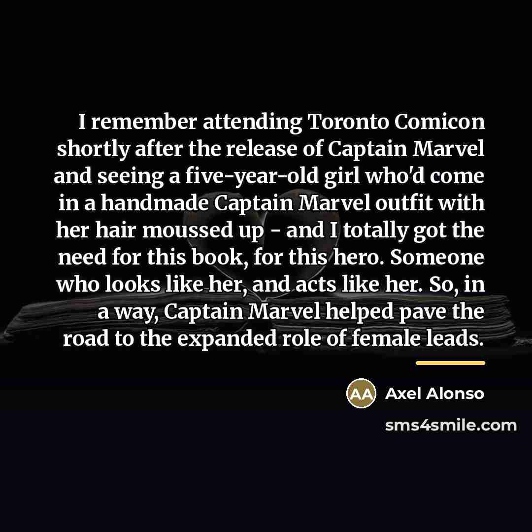 “I remember attending Toronto Comicon shortly after the release of…” quote by Axel Alonso