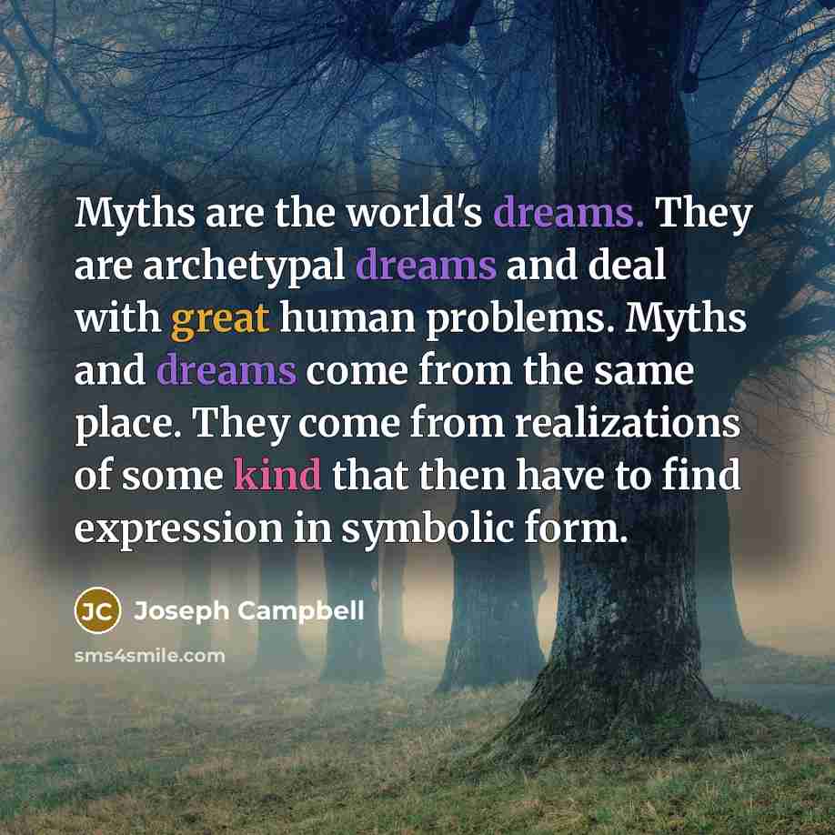 “Myths are the world's dreams. They are archetypal dreams and…” quote by Joseph Campbell