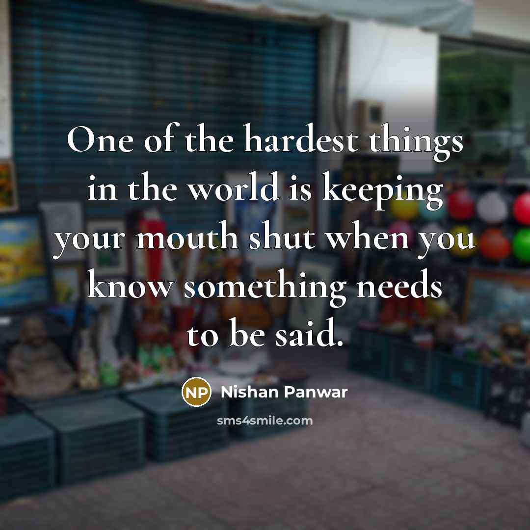 “One of the hardest things in the world is keeping…” quote by Nishan Panwar