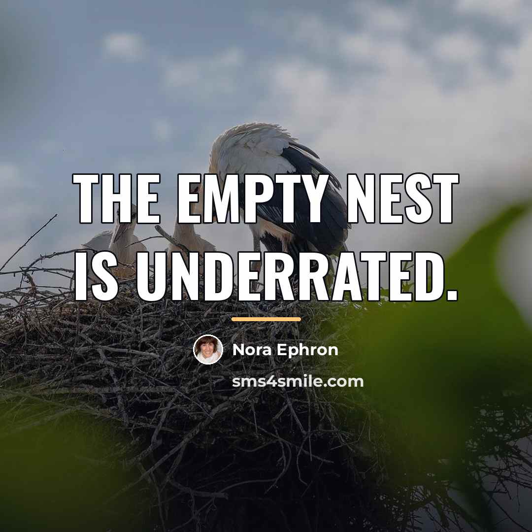 “The empty nest is underrated.…” quote by Nora Ephron