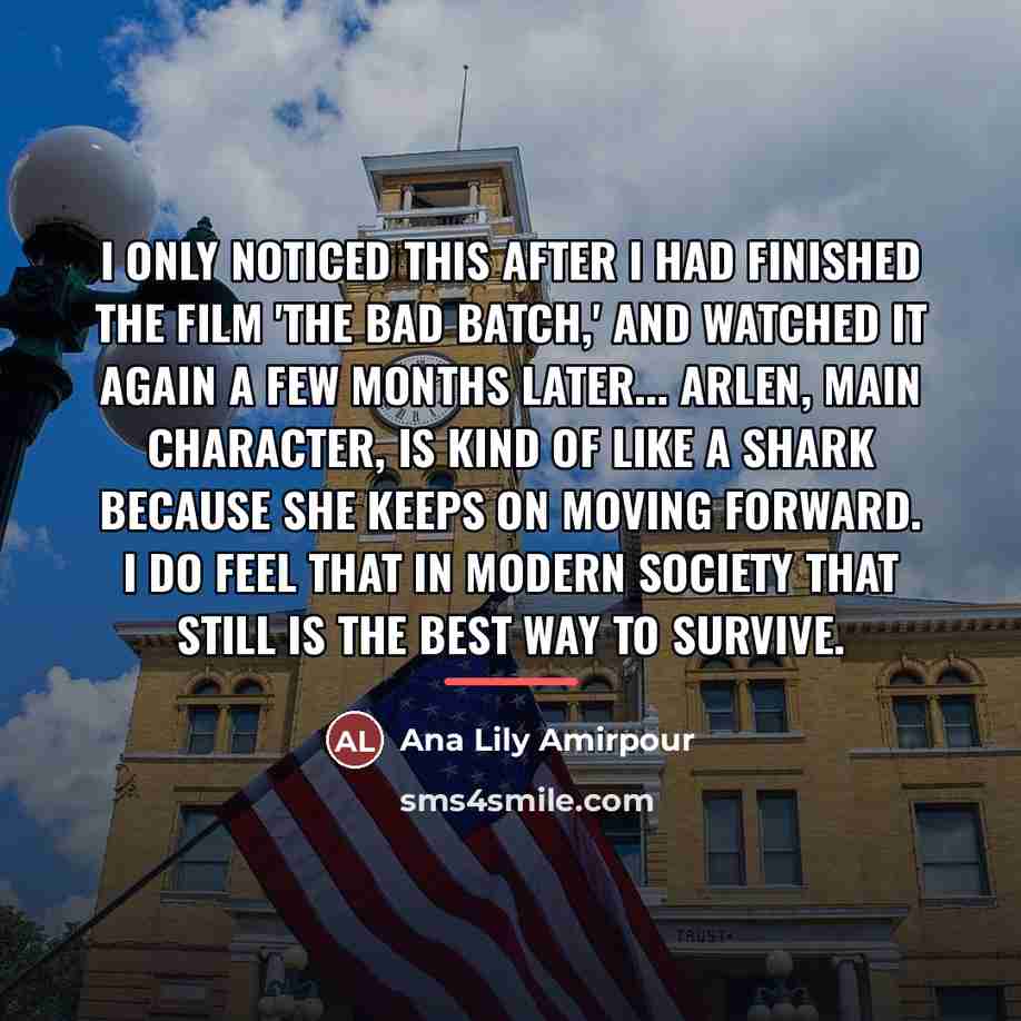 “I only noticed this after I had finished the film…” quote by Ana Lily Amirpour
