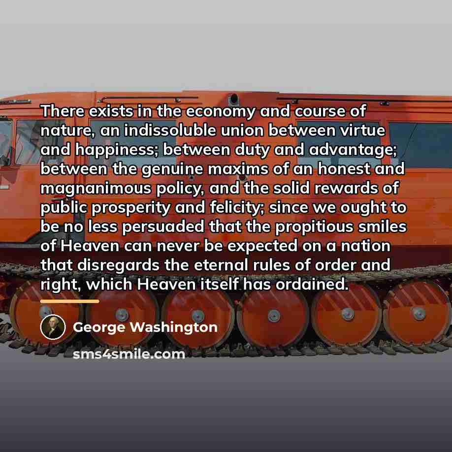 “There exists in the economy and course of nature, an…” quote by George Washington