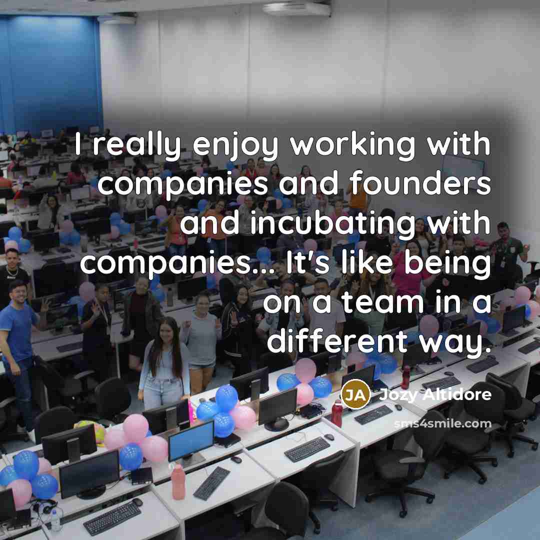 “I really enjoy working with companies and founders and incubating…” quote by Jozy Altidore