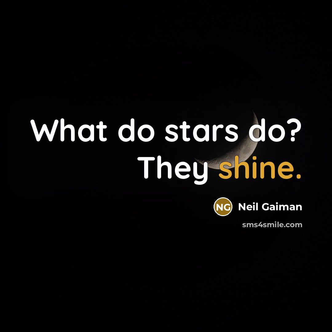 “What do stars do? They shine.…” quote by Neil Gaiman