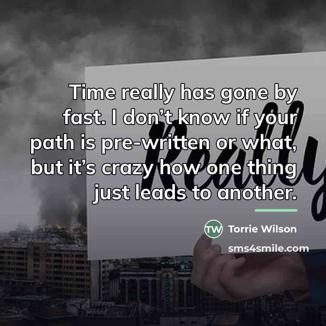 “Time really has gone by fast. I don’t know if…” quote by Torrie Wilson