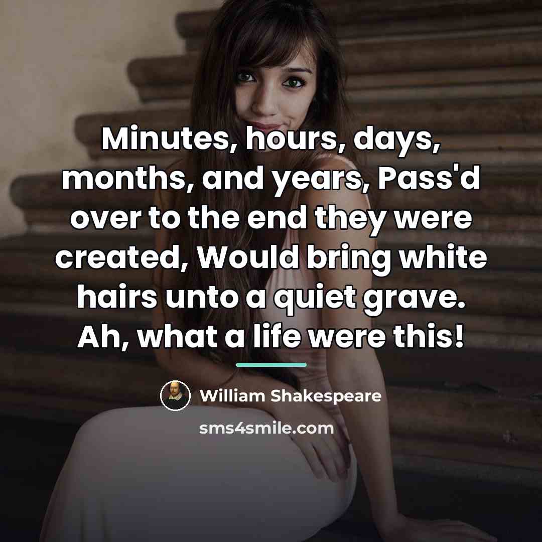 “Minutes, hours, days, months, and years, Pass'd over to the…” quote by William Shakespeare