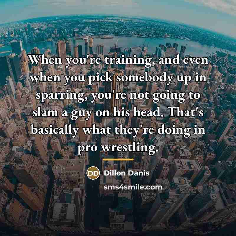 “When you're training, and even when you pick somebody up…” quote by Dillon Danis