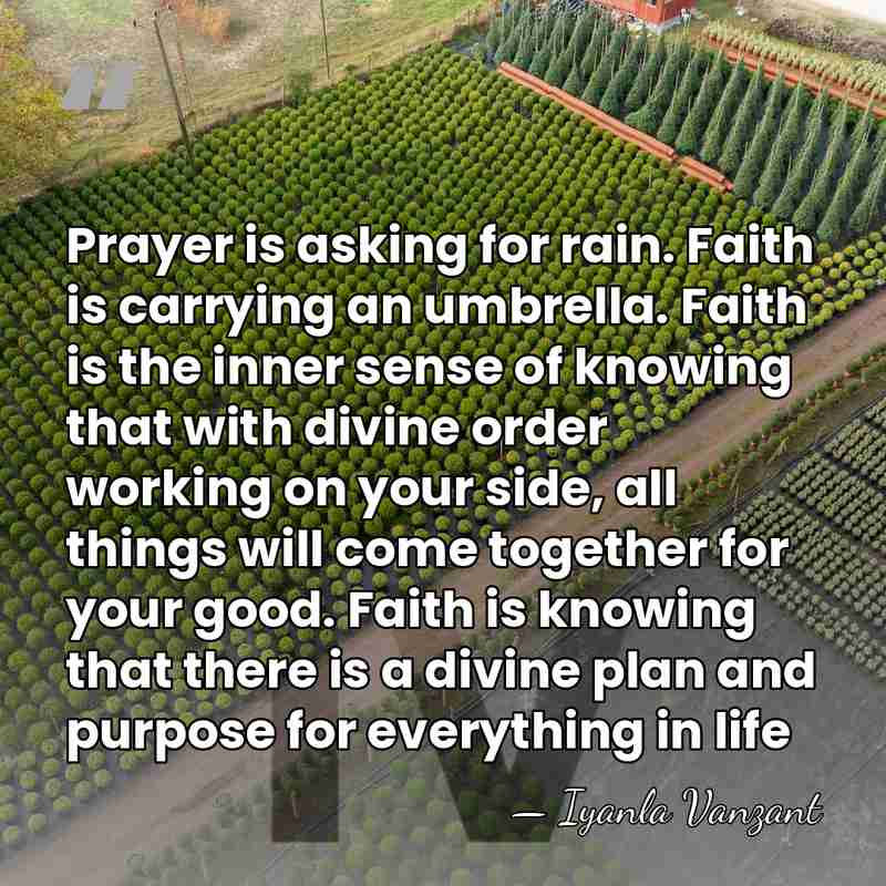 Prayer is asking for rain. Faith is carrying an umbrella. Faith is&hellip; - Iyanla Vanzant