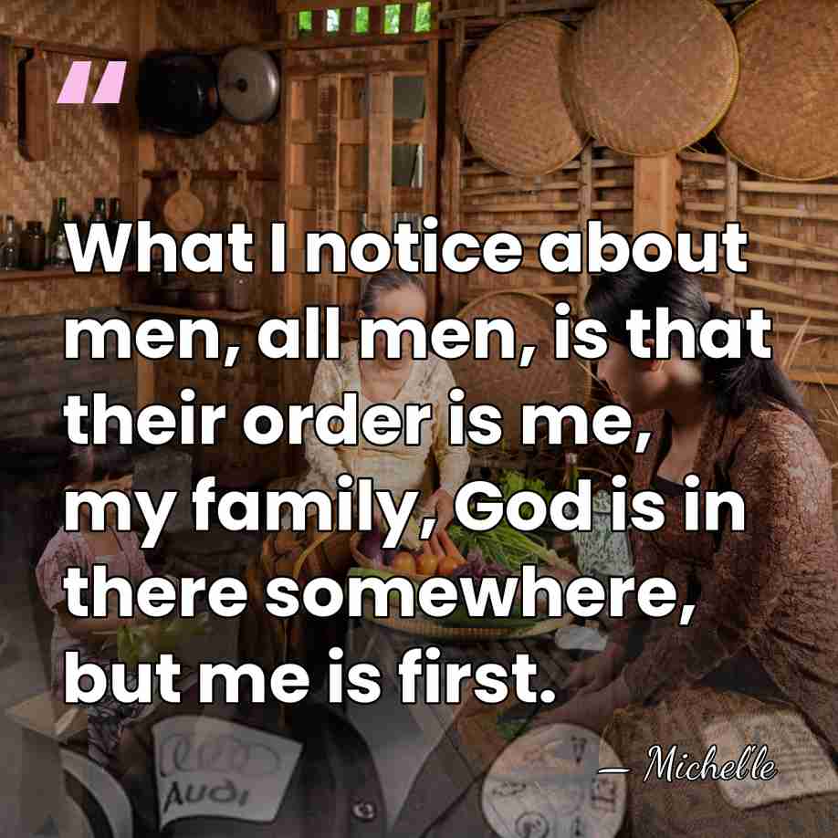What I notice about men, all men, is that their order is&hellip; - Michel'le