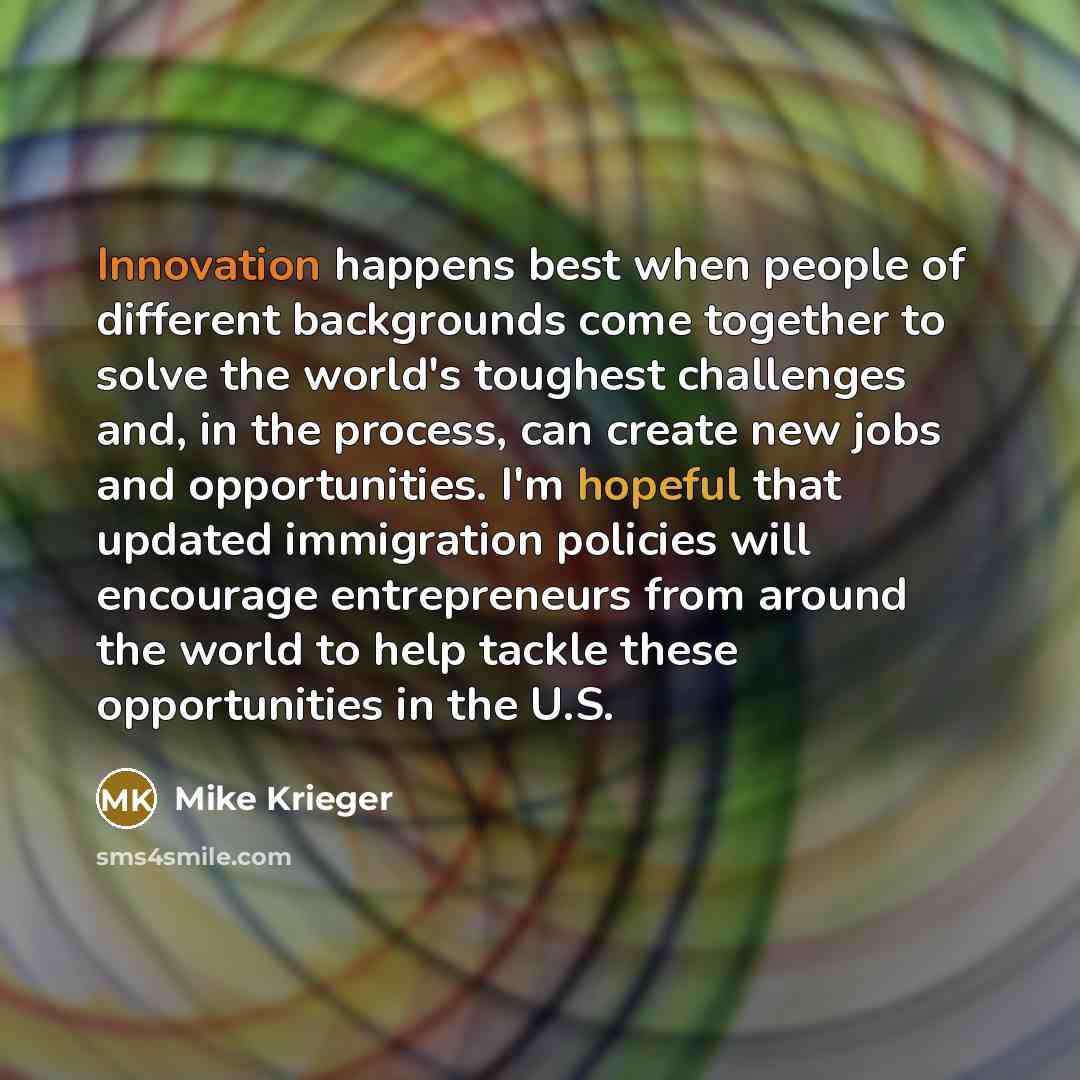 “Innovation happens best when people of different backgrounds come together…” quote by Mike Krieger