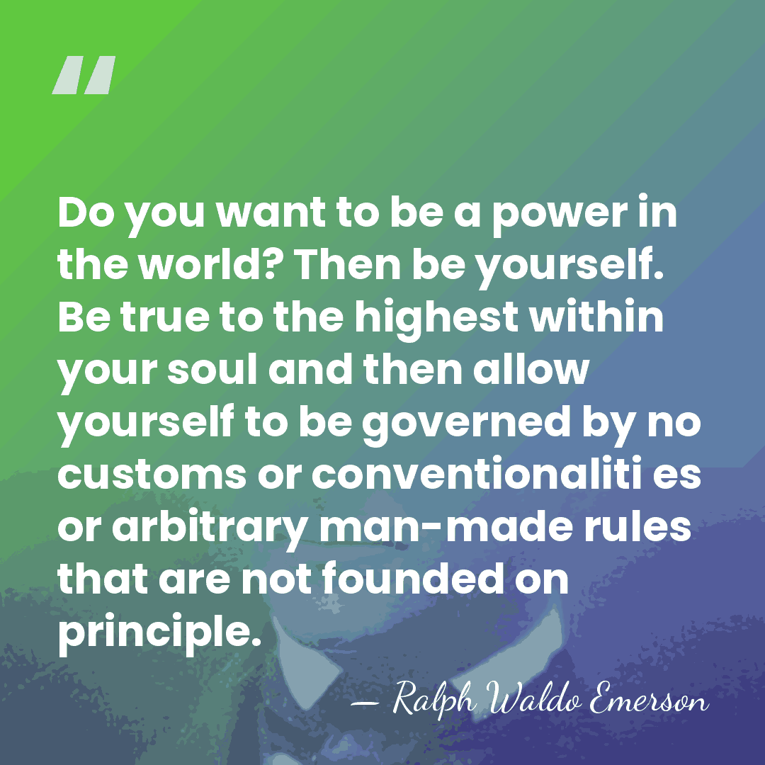 Do you want to be a power in the world? Then be&hellip; - Ralph Waldo Emerson