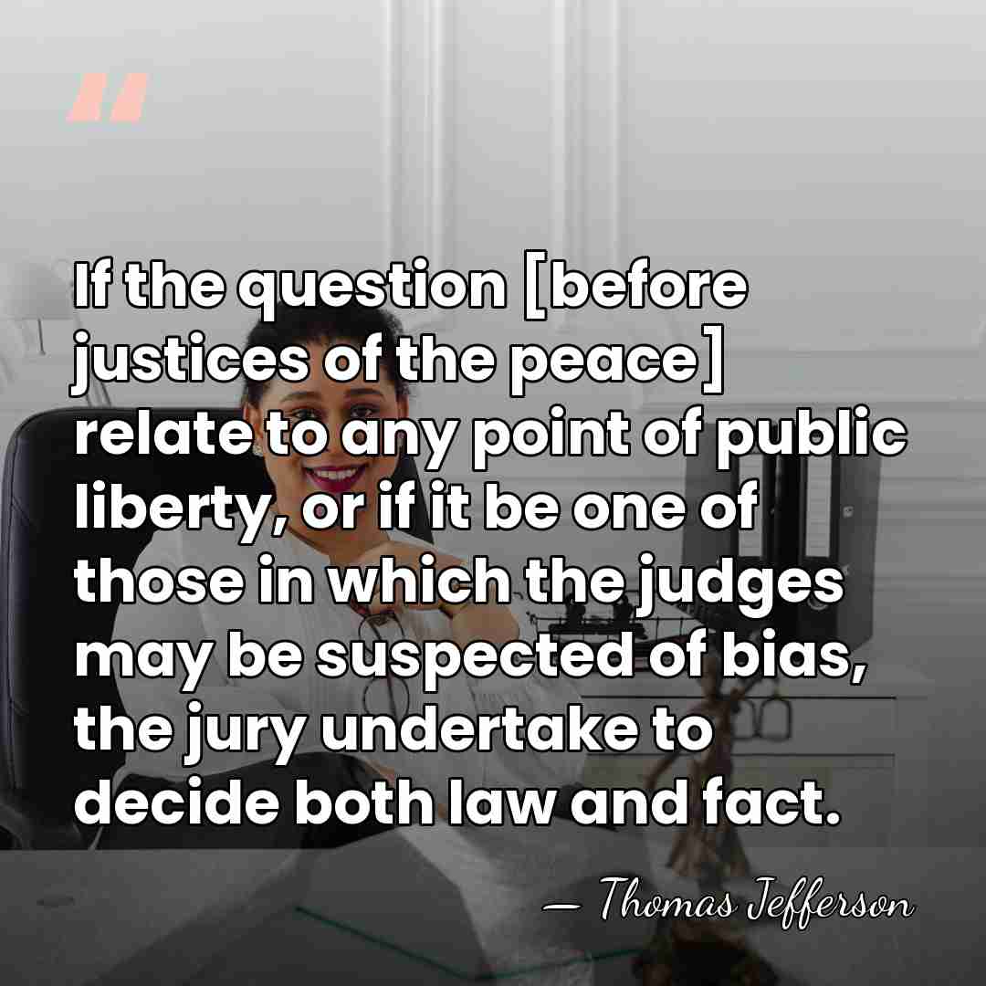 If the question [before justices of the peace] relate to any point&hellip; - Thomas Jefferson