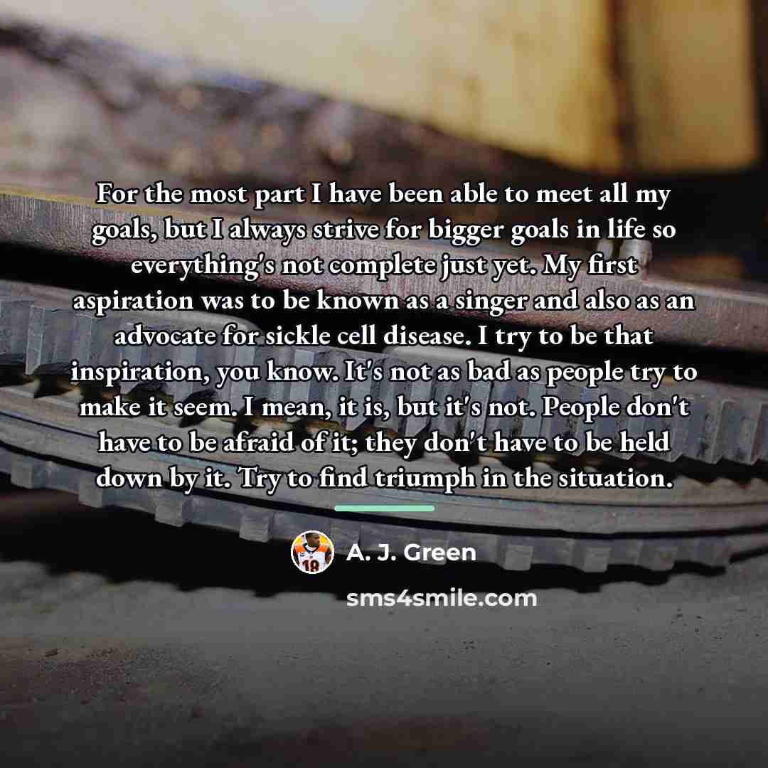 “For the most part I have been able to meet…” quote by A. J. Green