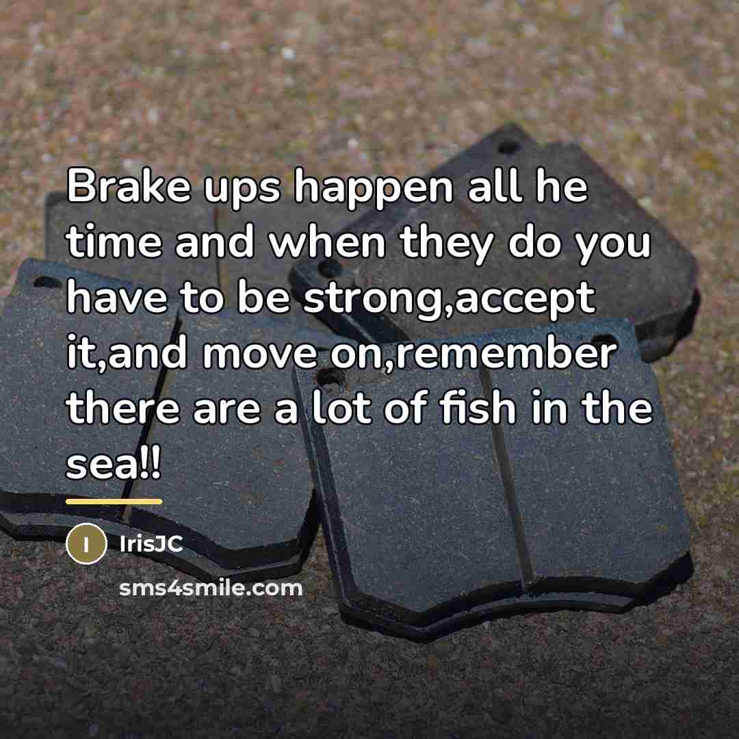 “Brake ups happen all he time and when they do…” quote by IrisJC