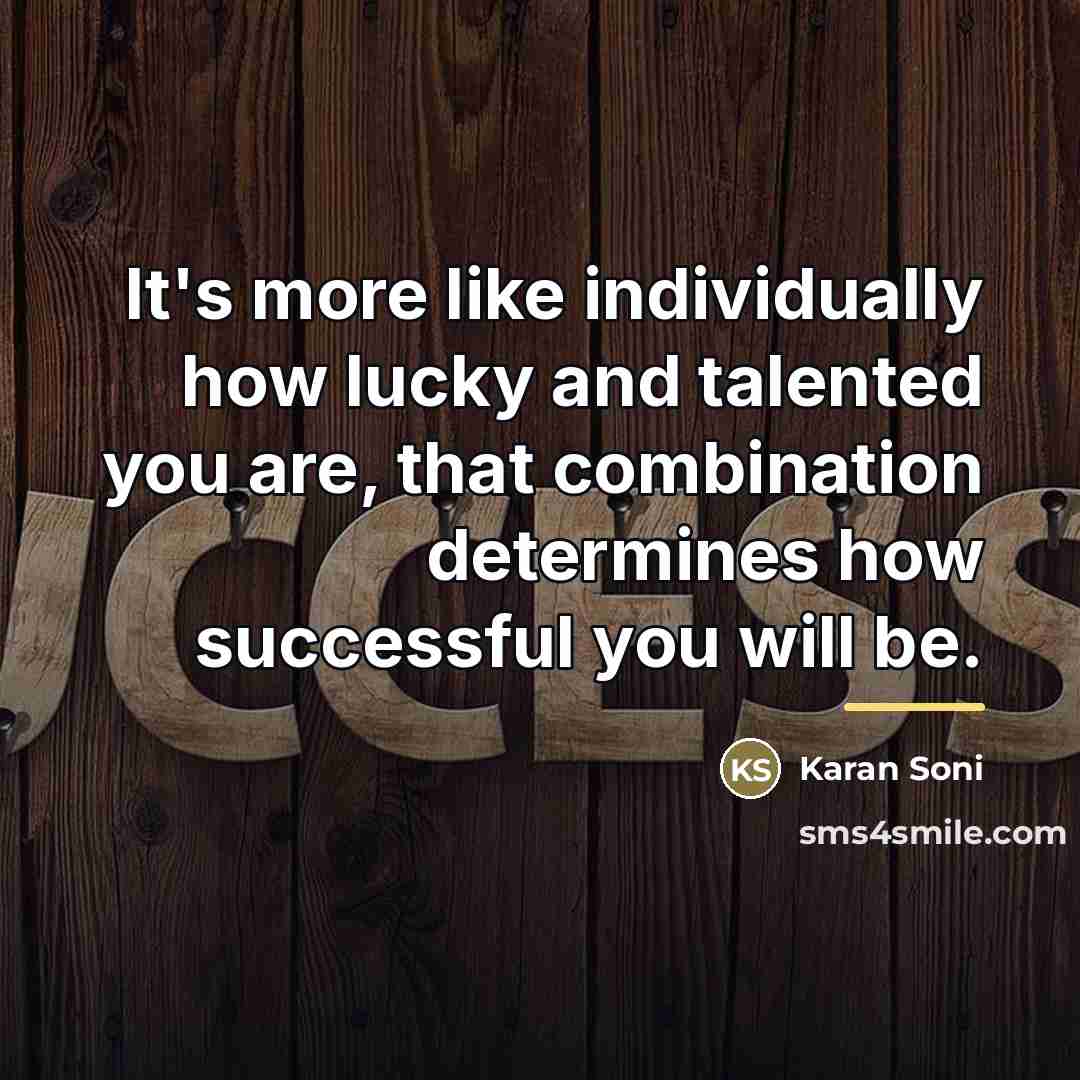 “It's more like individually how lucky and talented you are,…” quote by Karan Soni