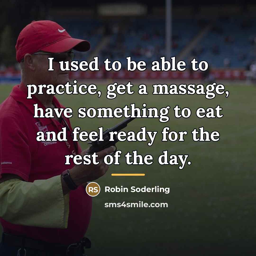 “I used to be able to practice, get a massage,…” quote by Robin Soderling